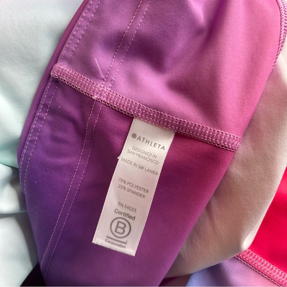 Athleta Love Proudly 7/8 Tight Rainbow Legging XL - Picture 2 of 6